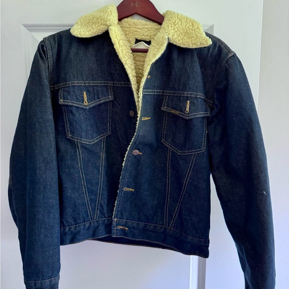 Genuine Vintage Roebucks Denim Sherpa Jacket - Picture 1 of 5